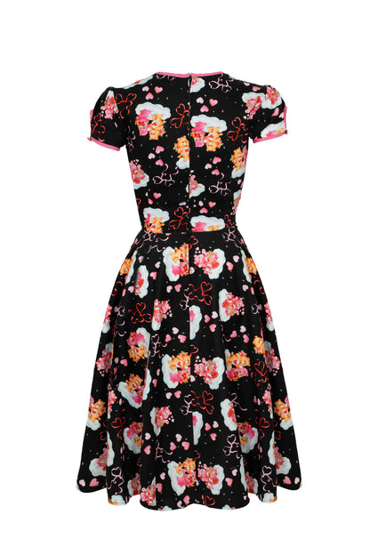 Tenderheart Care Bears Fit & Flare Dress – Hell Bunny Black Heart Cutout Retro Dress