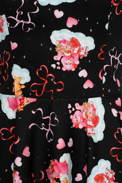 Tenderheart Care Bears Fit & Flare Dress – Hell Bunny Black Heart Cutout Retro Dress