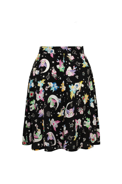 Care Bears x Hell Bunny Roxi Skirt – Soft Chaos Print
