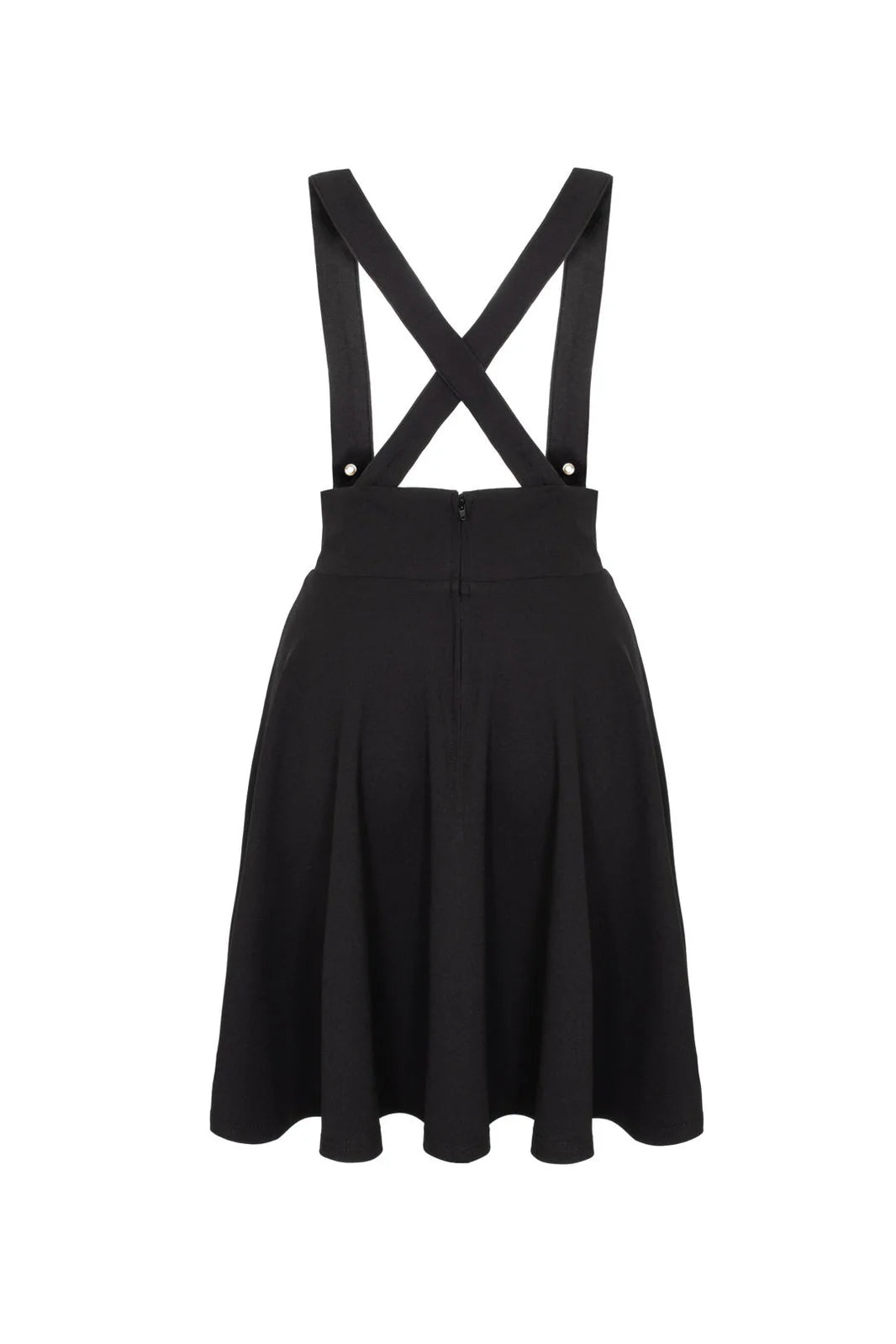 Hell Bunny x Care Bears “Love A Lot” Pinafore Skirt – Gothic Cute Suspender Skirt with Heart Pockets