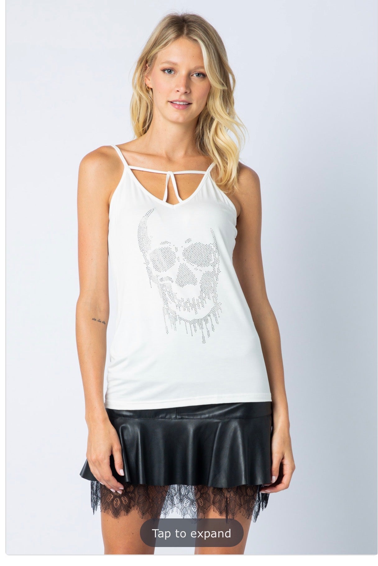 Vocal Women’s Crystal Reaper Skull Tank Top