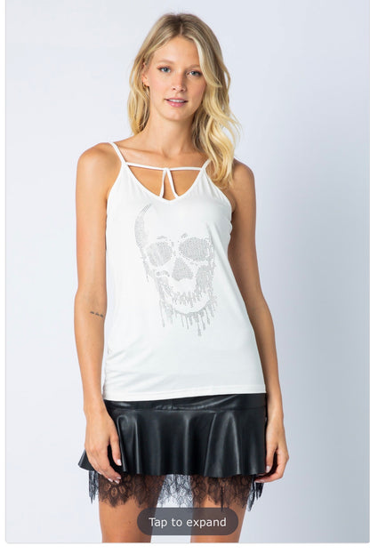 Vocal Women’s Crystal Reaper Skull Tank Top