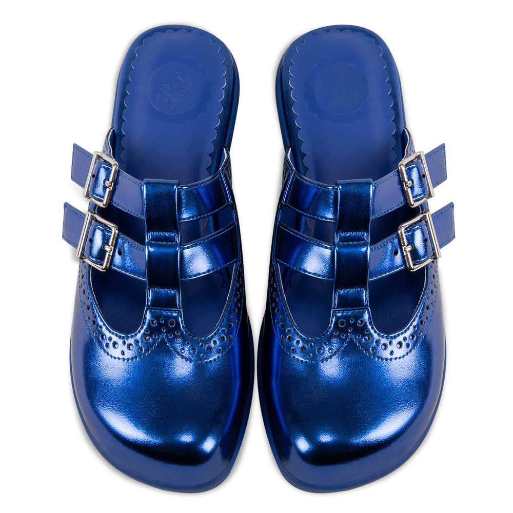 Chrome Crush Blue Women's Mary Jane Clogs