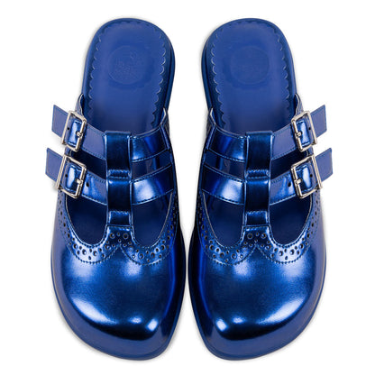 Chrome Crush Blue Women's Mary Jane Clogs