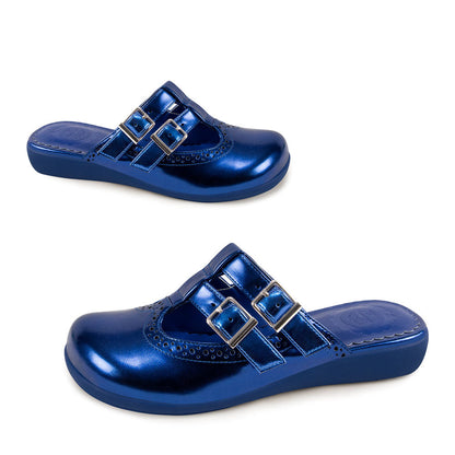 Chrome Crush Blue Women's Mary Jane Clogs