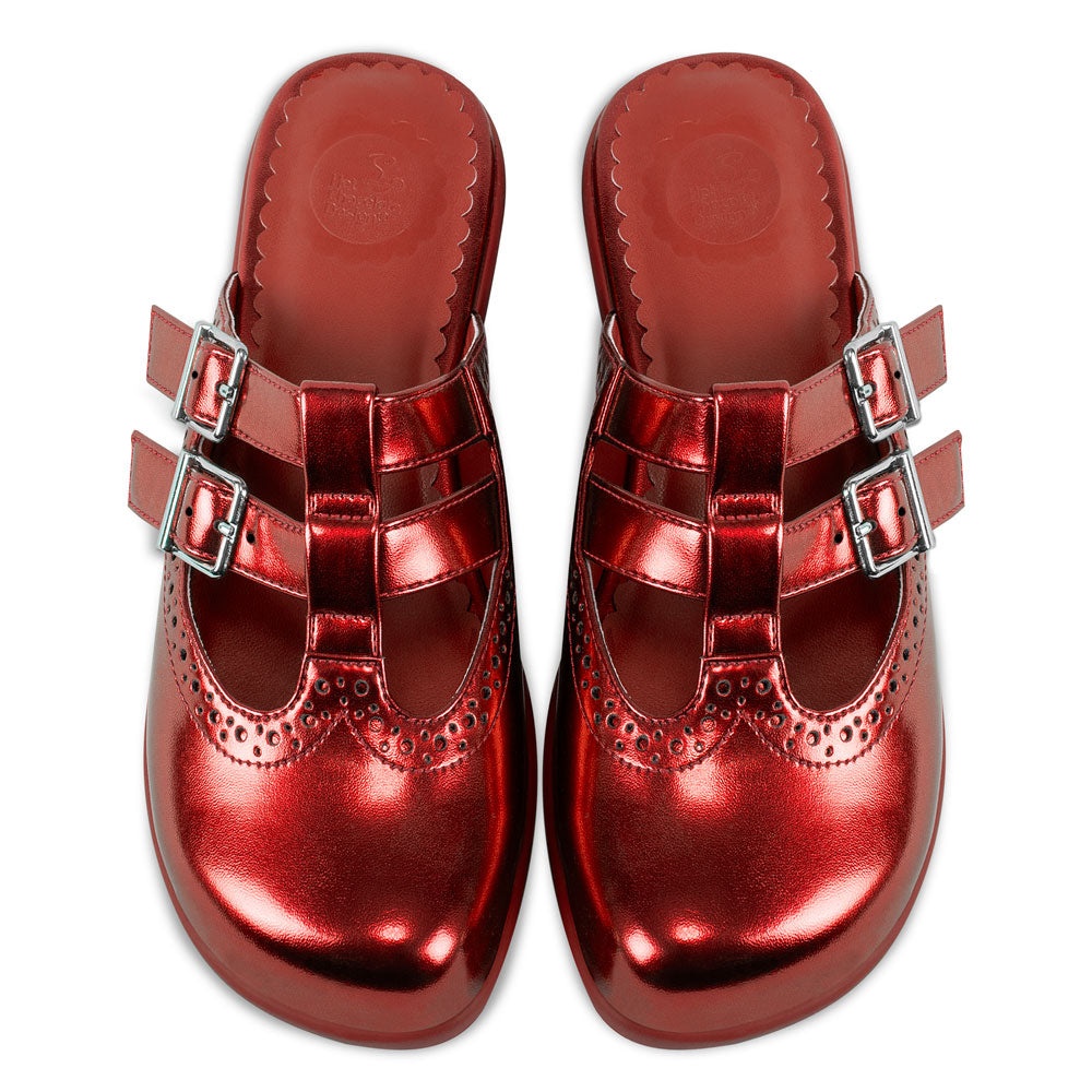 Chrome Crush Crimson Women's Mary Jane Clogs