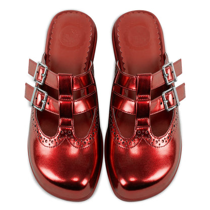 Chrome Crush Crimson Women's Mary Jane Clogs