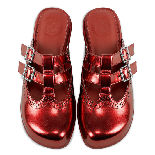 Chrome Crush Crimson Women's Mary Jane Clogs