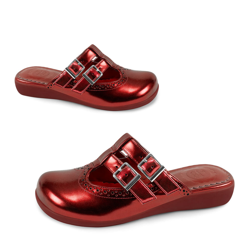 Chrome Crush Crimson Women's Mary Jane Clogs