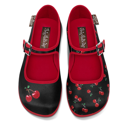 Cherry Black Women's Mary Jane Flats