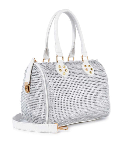 Rhinestone Locked Satchel