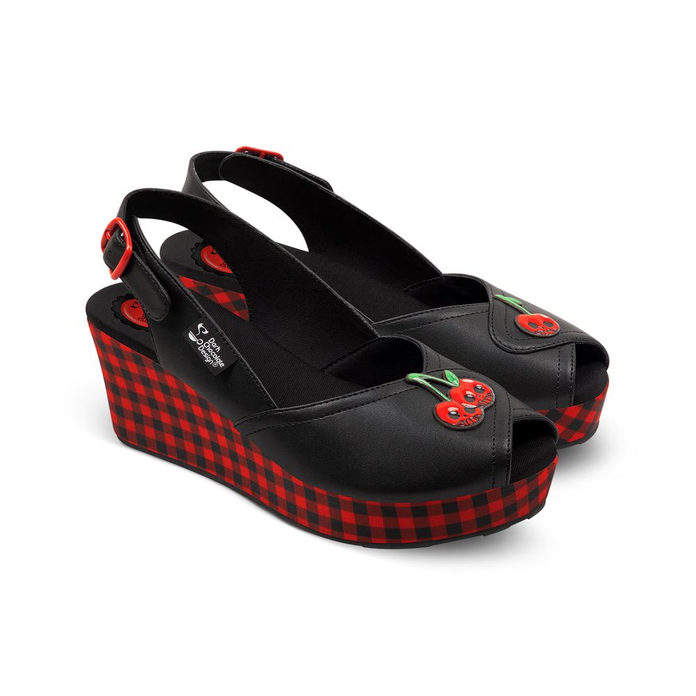 Chocolaticas® Death Cherry Women's Sandal – Pixies Lounge Online