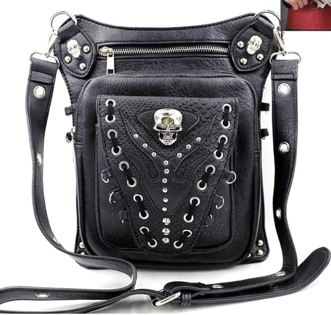 Braided Skull Crossbody/Motorcycle Bag