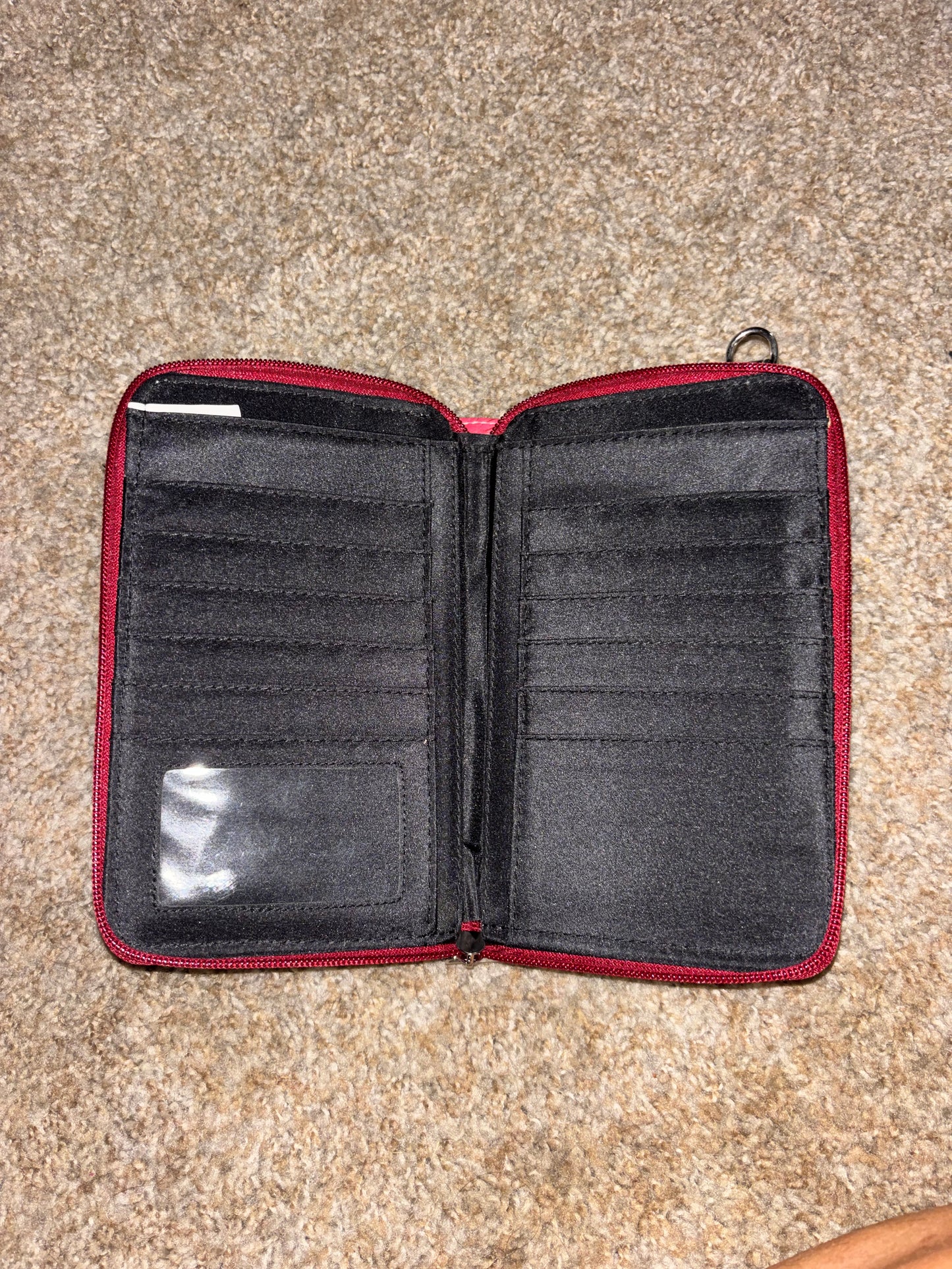 Angel Wings Rhinestone Cross Phone Wallet Crossbody | Western Biker Organizer