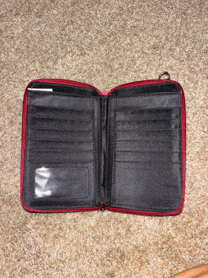 Angel Wings Rhinestone Cross Phone Wallet Crossbody | Western Biker Organizer