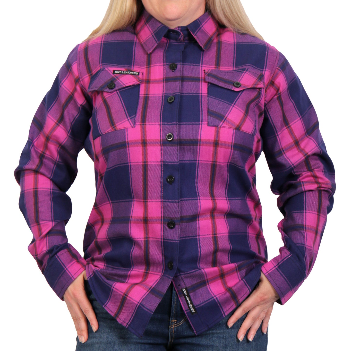 Hot Leathers Ladies 'Gravel Kiss' Multi/Color Cotton Flannel Shirt - Button Front - Riding - Casual Wear - FLL3011