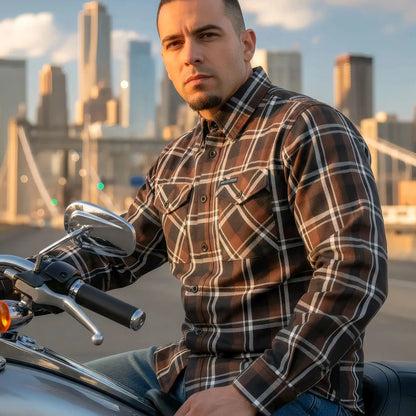Hot Leathers Men's 'Ash Run' Mult/Color Cotton Flannel Shirt - Button Front - Riding/Casual/ Work Wear - FLM2008