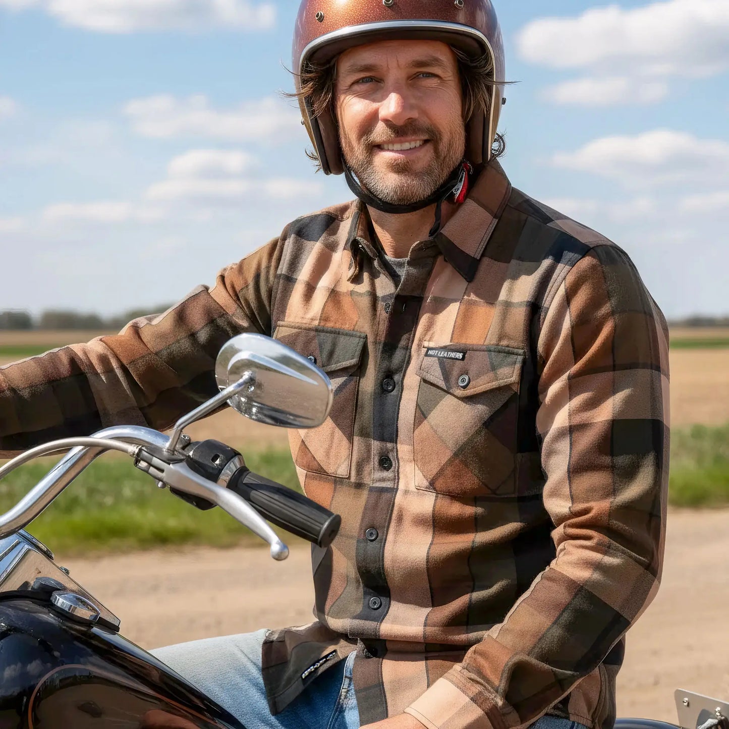 Hot Leathers Men's 'Sidewinder' Multi/Color Cotton Flannel Shirt - Button Front - Riding/Casual/ Work Wear - FLM2013
