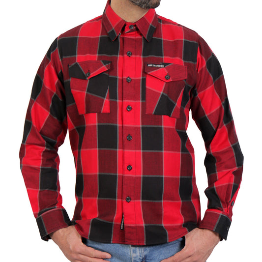 Hot Leathers Men's 'Midnight Saint' Multi/Color Cotton Flannel Shirt - Button Front - Riding/Casual/ Work Wear - FLM2019