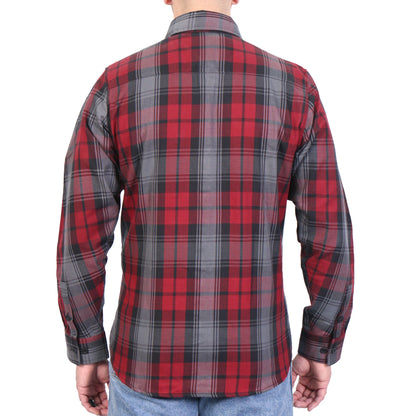 Hot Leathers Men's 'Cold Trail' Multi/Color Cotton Flannel Shirt - Button Front - Riding/Casual/ Work Wear - FLM2022