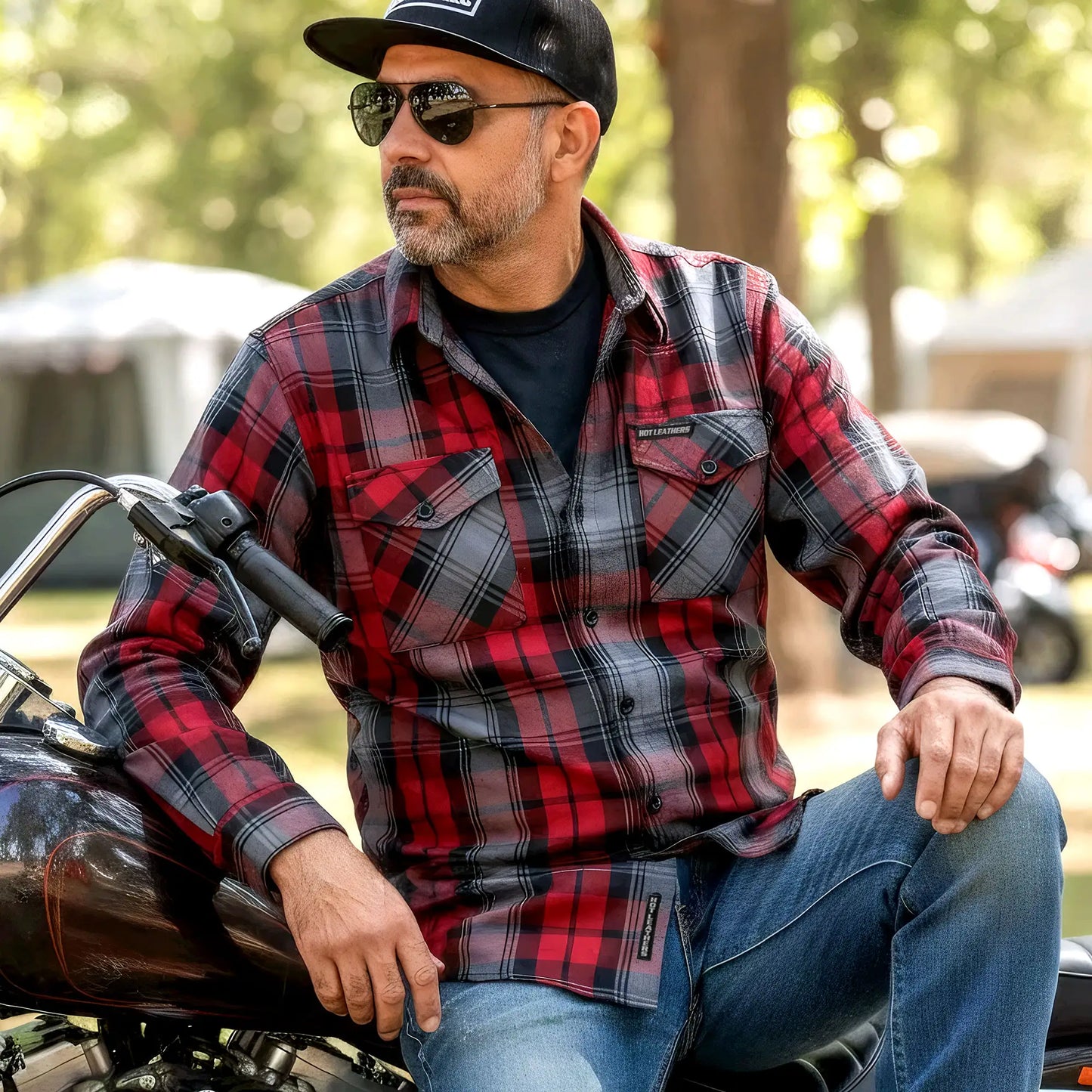 Hot Leathers Men's 'Cold Trail' Multi/Color Cotton Flannel Shirt - Button Front - Riding/Casual/ Work Wear - FLM2022