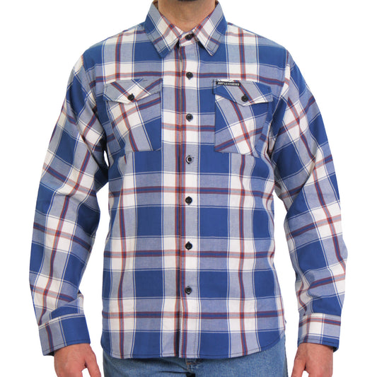 Hot Leathers Men's 'Black Lantern' Multi/Color Cotton Flannel Shirt - Button Front - Riding/Casual/ Work Wear - FLM2025