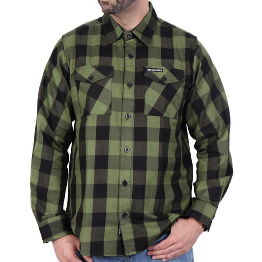 Hot Leathers Men's 'Dust Highway' Multi/Color Cotton Flannel Shirt - Button Front - Riding/Casual/ Work Wear - FLM2027