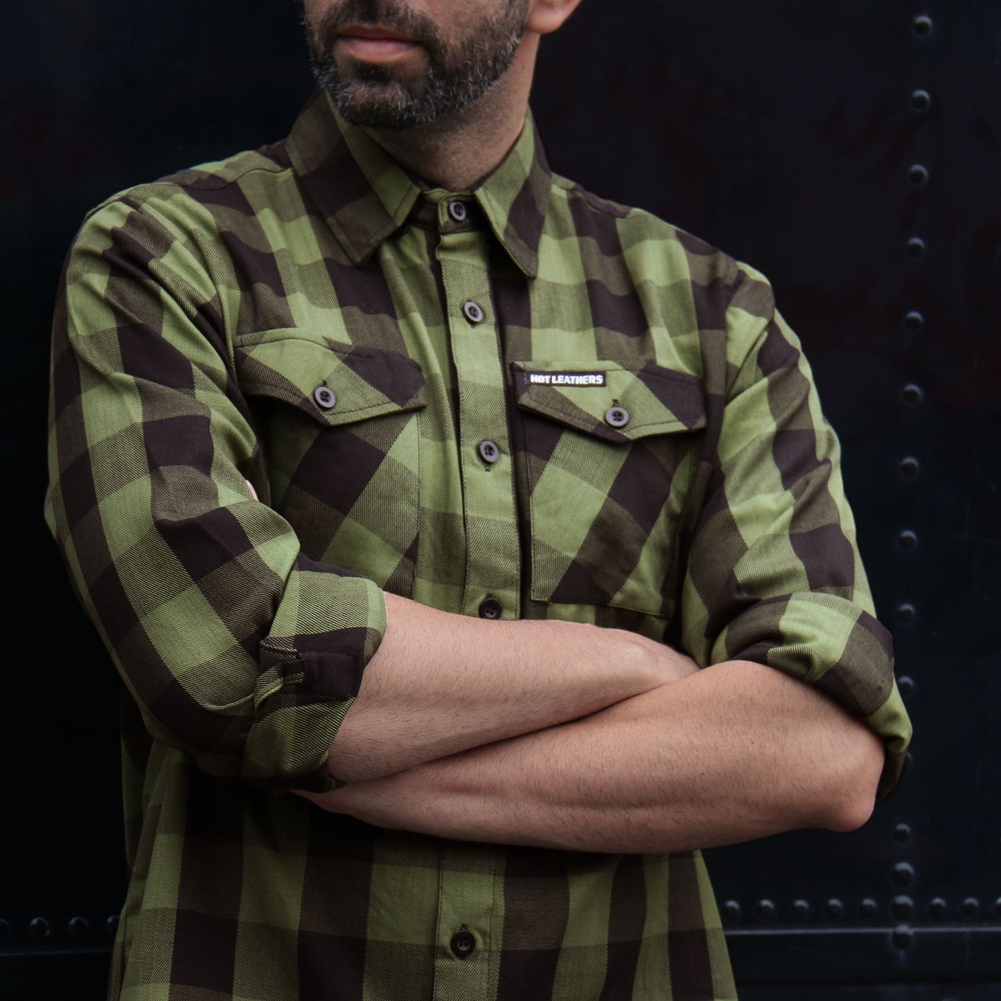Hot Leathers Men's 'Dust Highway' Multi/Color Cotton Flannel Shirt - Button Front - Riding/Casual/ Work Wear - FLM2027