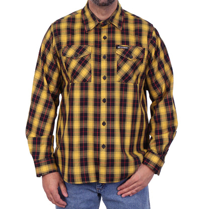 Hot Leathers Men's 'Riot Alley' Multi/Color Plaid Flannel Shirt - Button Front - Riding/Casual/ Work Wear - FLM2036