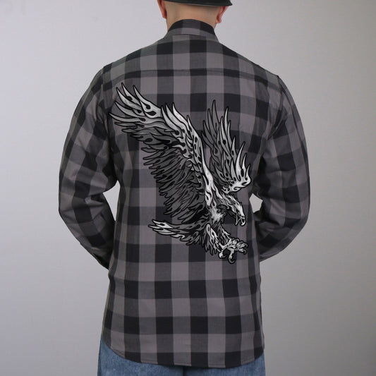 Hot Leathers FLM2102 Men's 'Tribal Eagle' Flannel Long Sleeve Shirt