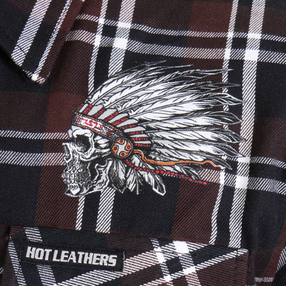 Hot Leathers Men's 'Headdress' Multi/Color Cotton Flannel Shirt - Button Front - Riding/Casual/ Work Wear - FLM2109