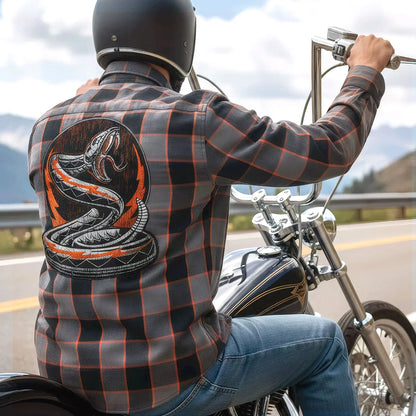 Hot Leathers Men's 'Rattler' Multi/Color Cotton Flannel Shirt - Button Front - Riding/Casual/ Work Wear - FLM2111