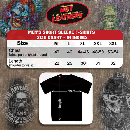 Hot Leathers GMD1158 Men's '2nd Amendment America's Original Homeland Security' Black T-Shirt