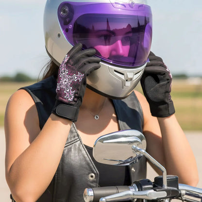 Hot Leathers GVL3001 Ladies 'Sublimated' Textile Mechanic Gloves