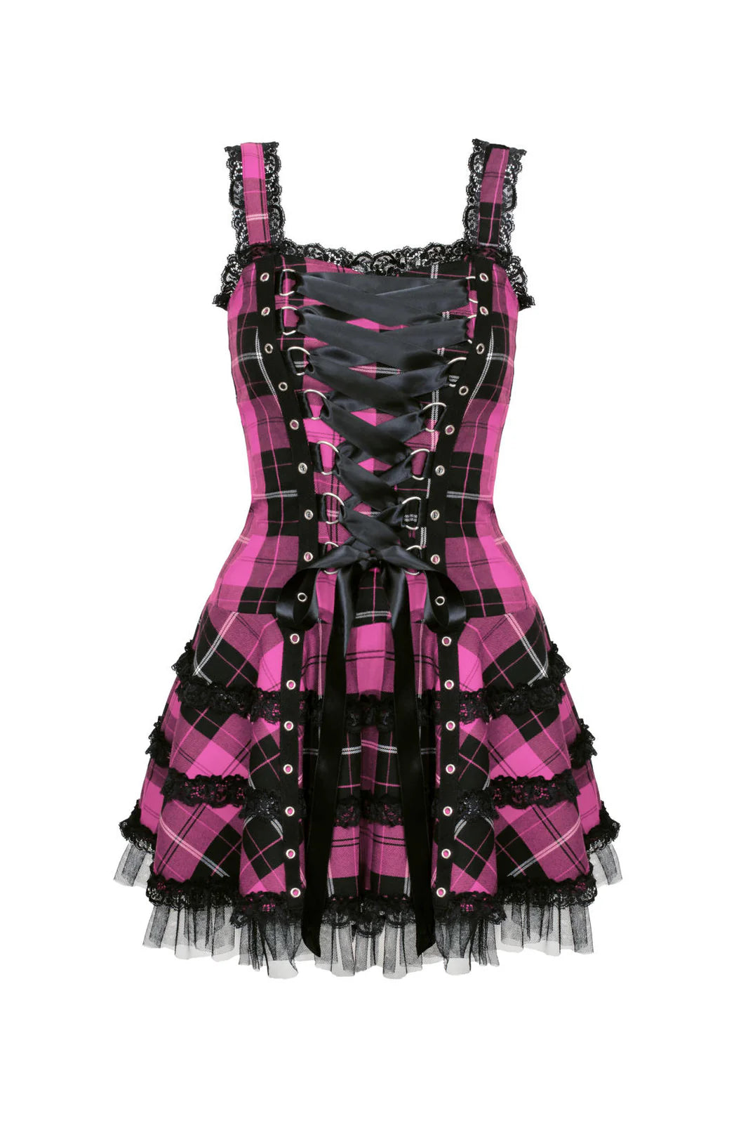 Hell Bunny Harley Punk Tartan Dress