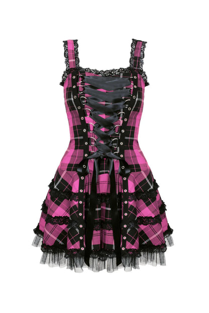 Hell Bunny Harley Punk Tartan Dress