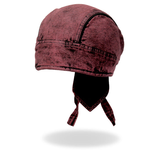 Hot Leathers Rust Dye Denim Lightweight Headwrap HWH1106