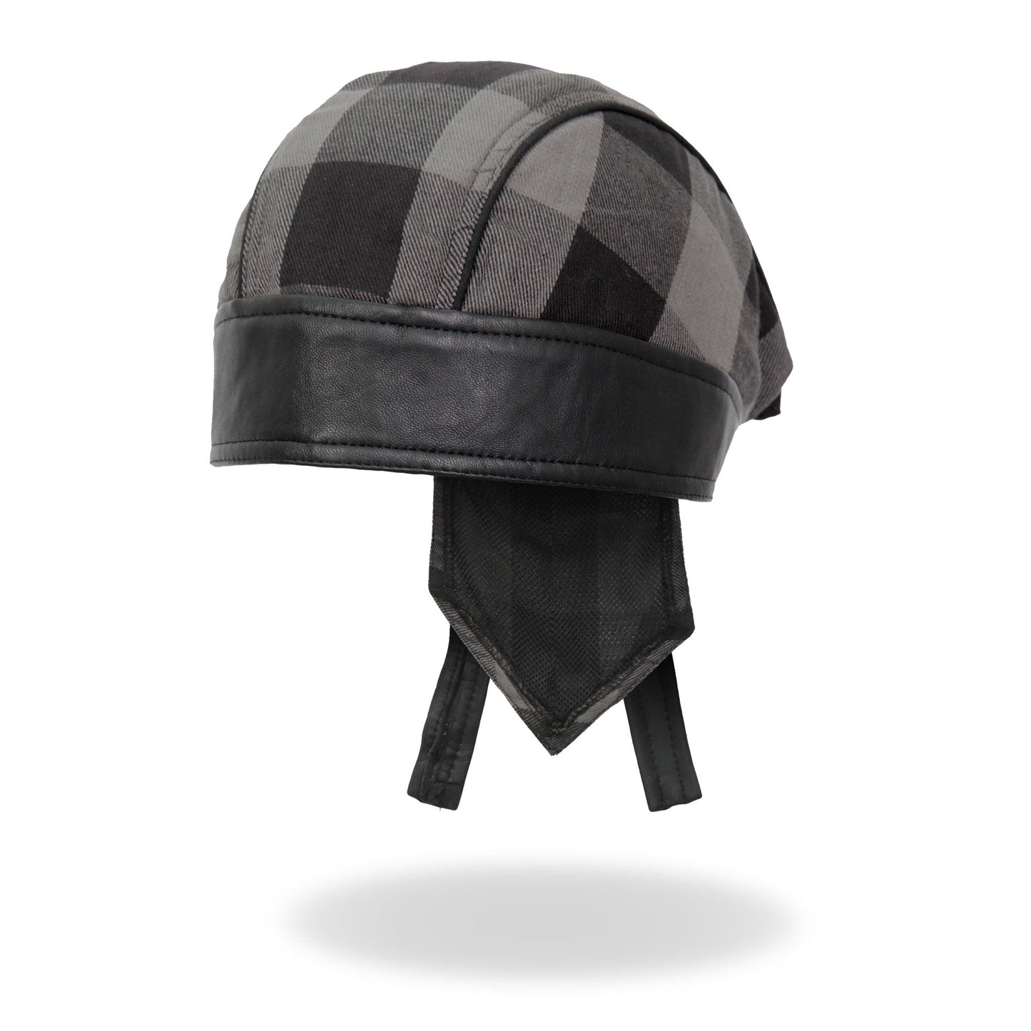 Hot Leathers Gray Buffalo Plaid Lightweight Headwrap HWH1110