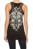 Saving Me Wings Lace Tank Curve