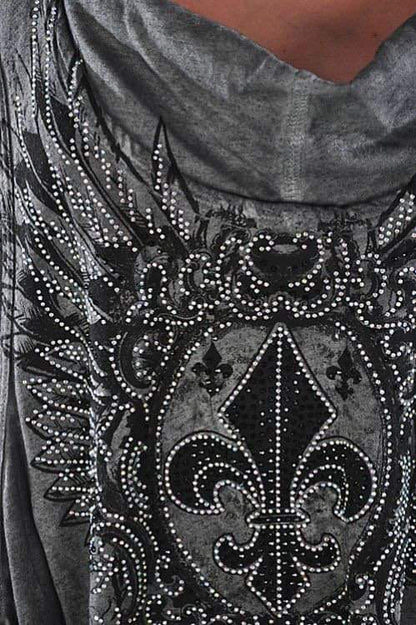 Fleur De Lis Smock Burnout Sleeveless Top