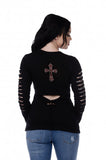 Liberty Wear Cross and Wings Long Sleeve Top