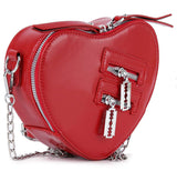 Petite Heart Zipper Chain Bag