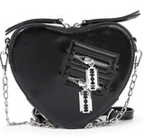 Petite Heart Zipper Chain Bag