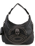 Chained Up Skull Embossed Hobo