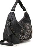 Chained Up Skull Embossed Hobo