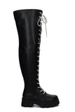 Cape Robbin Boxi Rhinestone Lug Platform Thigh High Boots