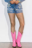Iridescent Rhinestone Star Senim Shorts