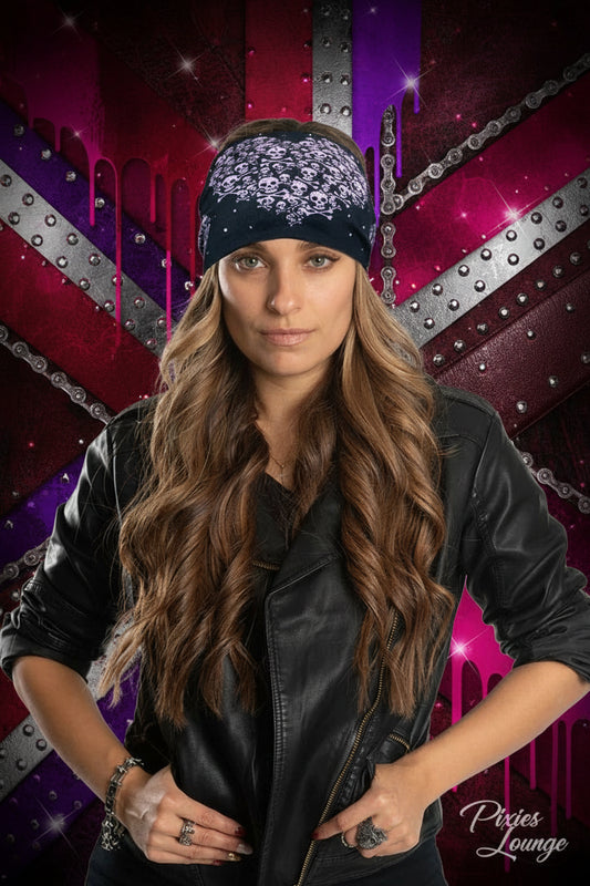 Skull and Bone Hearts EZ Band by Hair Glove