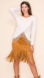 Vocal Fringe Flair Fall Sweater