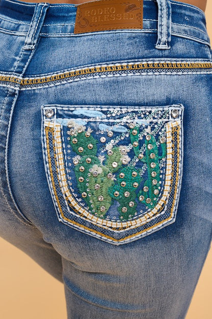 Rodeo Blessed Sparkle Flare Jeans